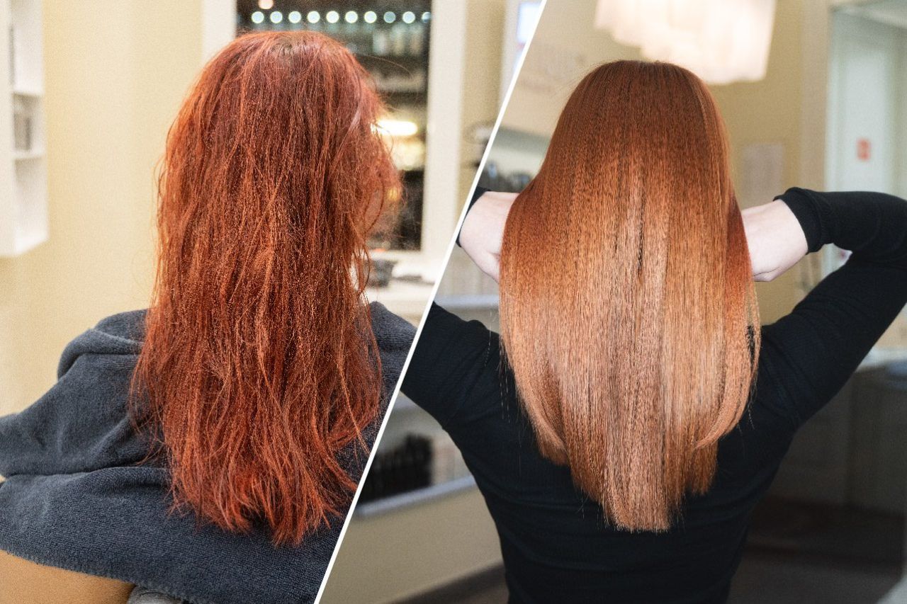 punca v salonu po keratinskem ravnanju las